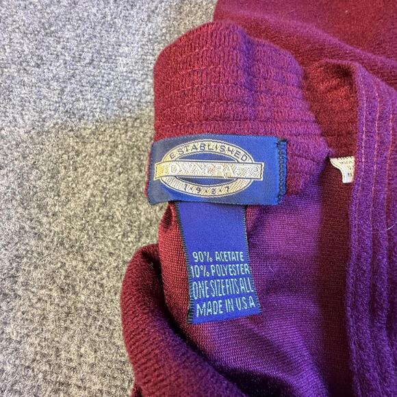 Bonaventure Mens Sweater Burgundy Acetate Polyester Made in USA #947 - Picture 2 of 7